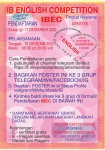 Pendaftaran Kompetisi ib english competition ibec